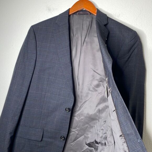 MICHAEL KORS Mens Classic-Fit Wool-Blend Stretch Suit Separate Jacket Size 38R - Picture 9 of 11